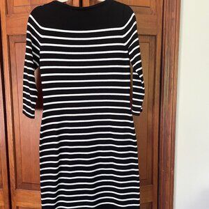 Raplh Lauren S/P black and white striped dress